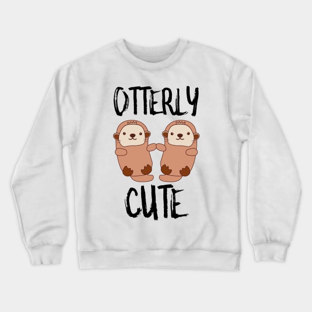 Otterly Cute Crewneck Sweatshirt by SusurrationStudio